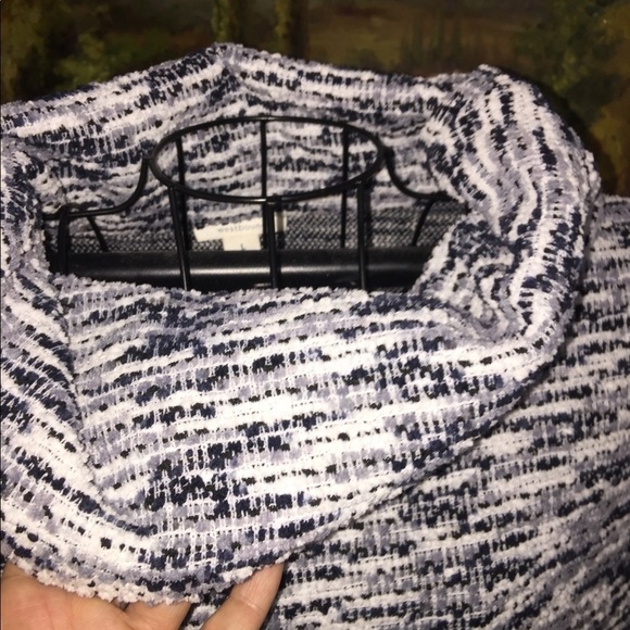 Westbound size large heather gray black and white turtleneck soft stretch comfy - Picture 3 of 6